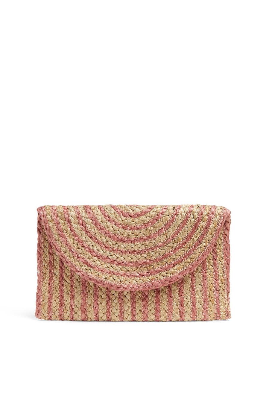 ROLLER RABBIT ACCESSORIES Rosey Stripes Faded Jordana Clutch Handbag